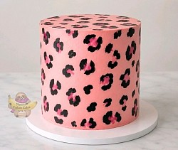 Pink Leopard Print Cake