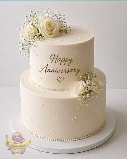 Two-tier Anniversary Cake