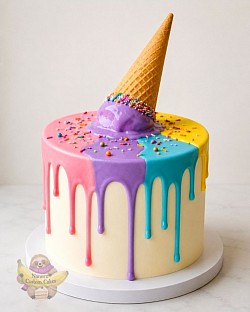 Ice Cream Drip Cake