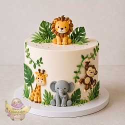 🦁 Jungle Safari Cake