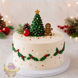 🎄 Christmas Tree Celebration Cake